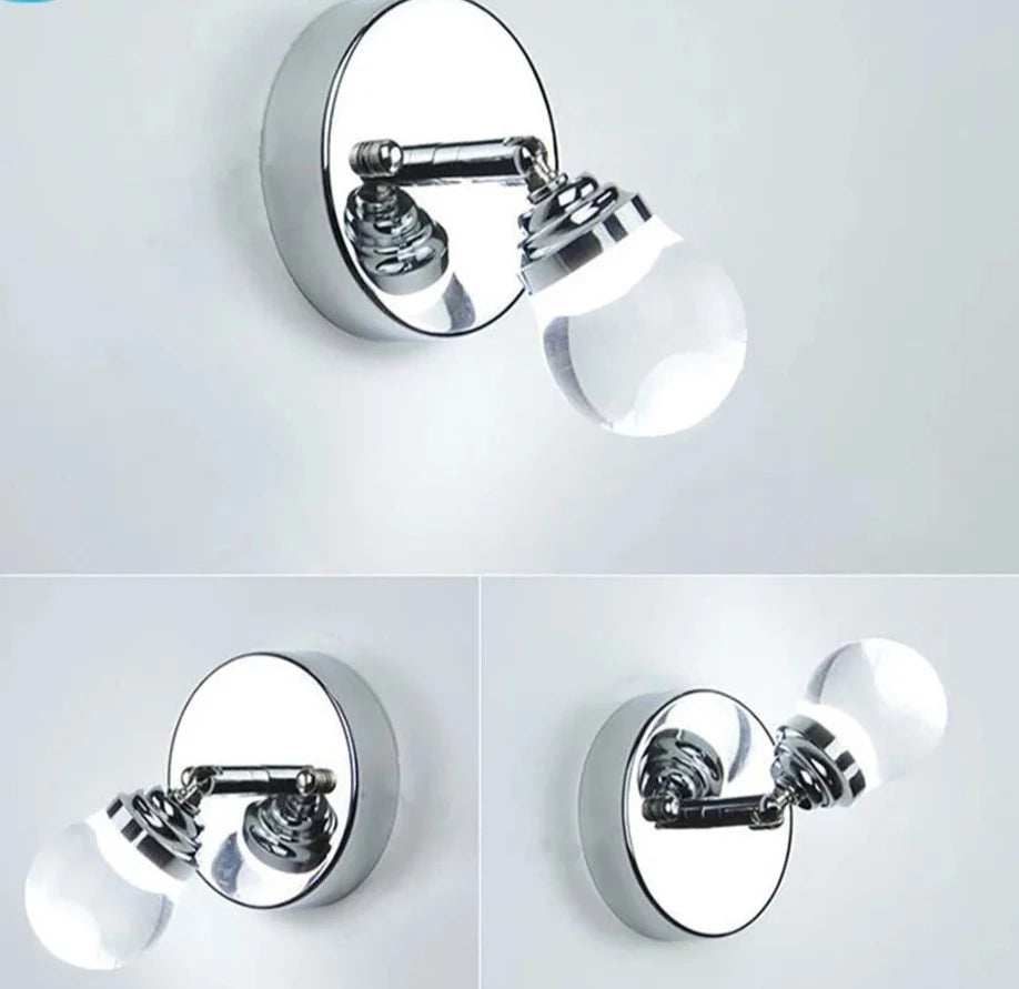 3W LED angle adjustment wall lamp bedside bedroom lamp modern minimalist kitchen bathroom mirror lights aisle stairs wall sconce