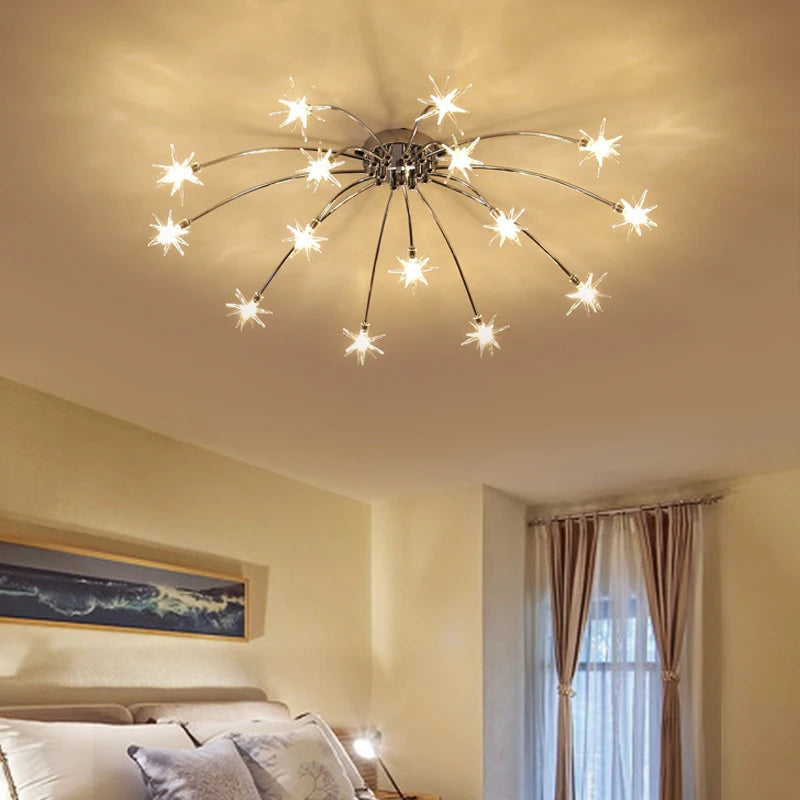 Postmodern Creative Chandeliers  Personality Bedroom Children&#39;s Room Study Room Starry LED G4 Chandeliers Decorative Lighting