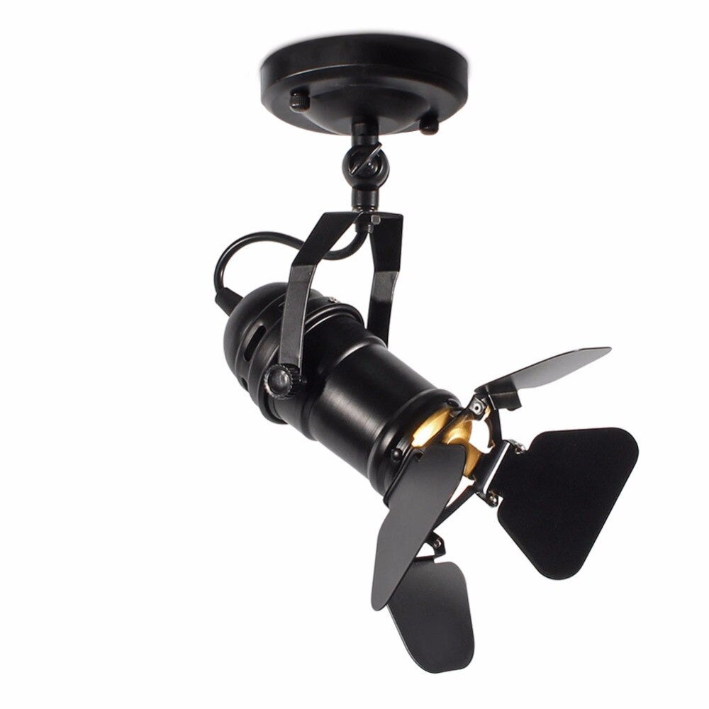 LED Retro Track Light Hotel Restaurant Bar Four-Page Blackout Spotligh ...