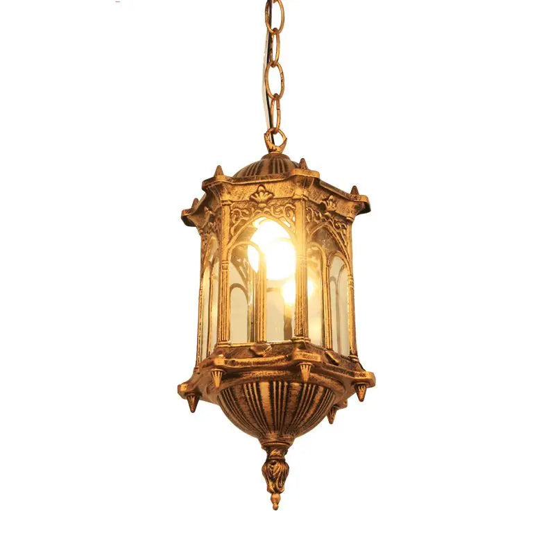 Europe Outdoor Hang Light Retro Garden Balcony Pendant Lamp Hotel Restaurant Decoration Lighting Study Villa Bra Yard Luminaria
