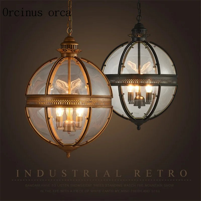 American country retro glass chandeliers cafes clothing stores bars industrial wind personality creative Chandelier