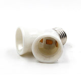 Fireproof Material E27 to 2 E27 lamp Holder  Converter Socket Conversion light Bulb Base type 2E27 Y Shape Splitter Adapter