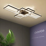 Smart Home Alexa Rectangle Aluminum Modern Led Ceiling Lights For Living Room Bedroom 85-265V White/Black Ceiling Lamp Fixtures