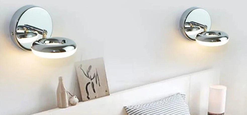 Modern minimalist 5W LED wall lamp bedside reading adjustment angle lights 3000K 4000K 6000K mirror front lamp bathroom lighting