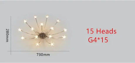 Postmodern Creative Chandeliers  Personality Bedroom Children's Room Study Room Starry LED G4 Chandeliers Decorative Lighting