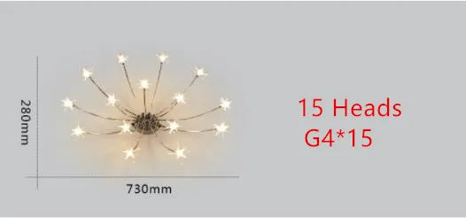 Postmodern Creative Chandeliers  Personality Bedroom Children&#39;s Room Study Room Starry LED G4 Chandeliers Decorative Lighting
