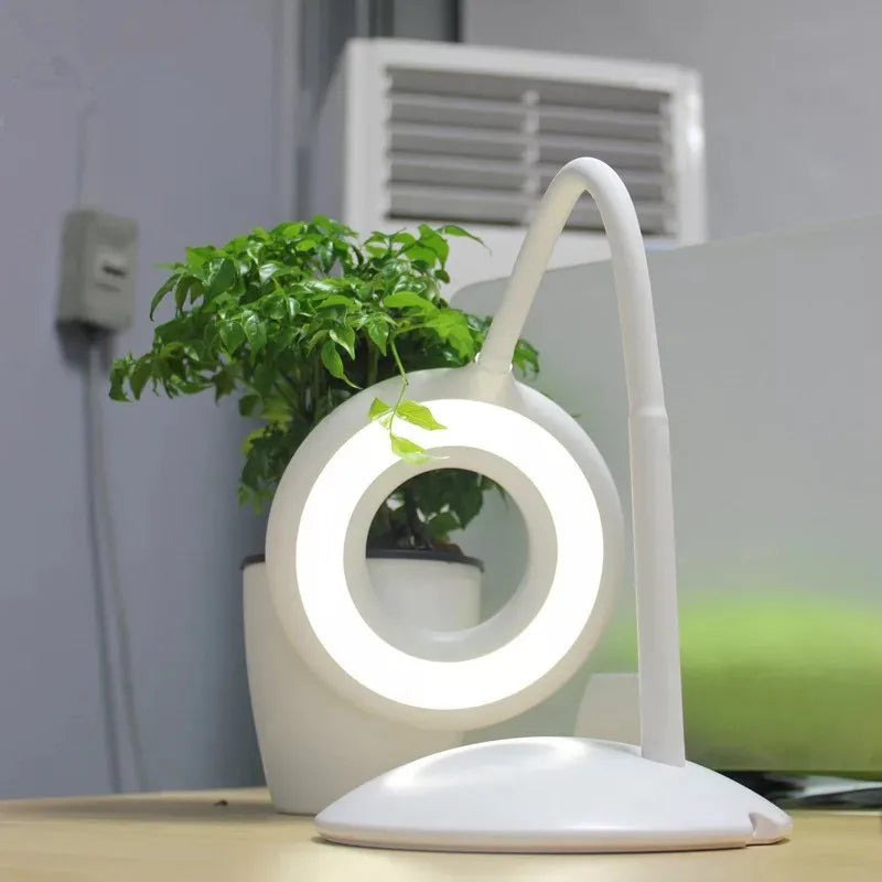 LED table lamp flexible foldable three-speed dimming eye protection table lamp AAA battery-powered children reading book light