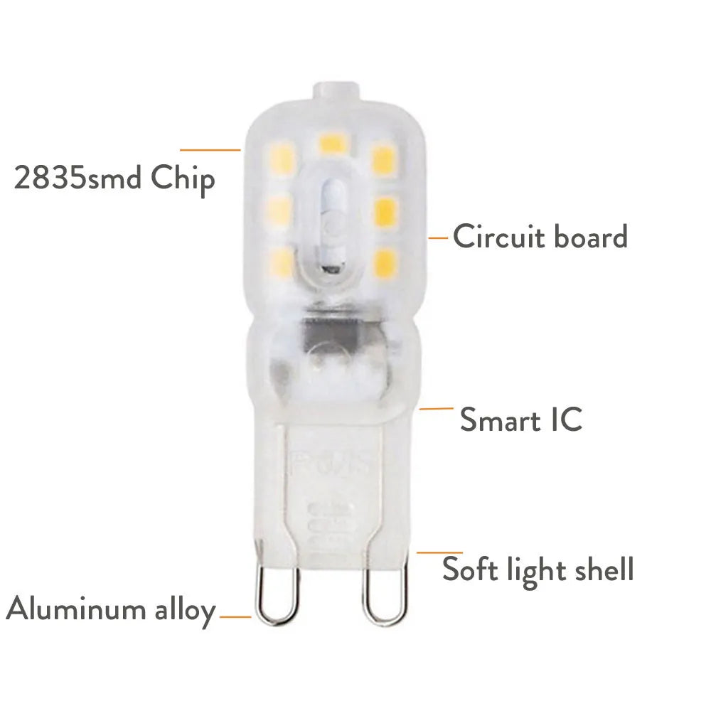 G9 LED Lamp 3W 14LEDs Mini LED Bulb SMD2835 Spotlight Chandelier High Quality Lighting Replace 30W Halogen Lamps 110V 220V