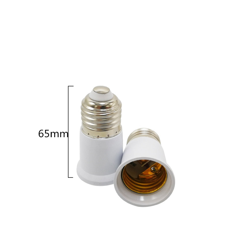 E27 To E27 Lamp Base Extender 65mm 95mm 197mm Lamp Holder Converter E27-E27 Flame Retardant Lamp Socket Adapter For Light Bulb