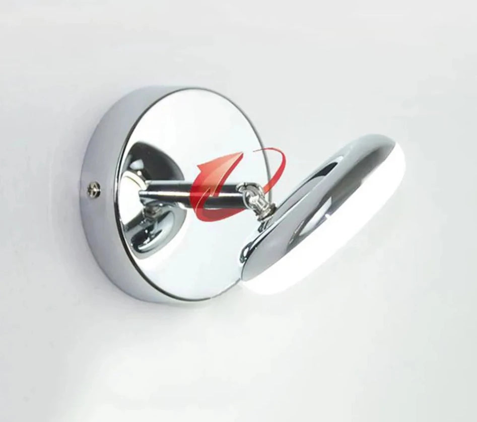 Modern minimalist 5W LED wall lamp bedside reading adjustment angle lights 3000K 4000K 6000K mirror front lamp bathroom lighting