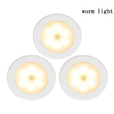 6 LED Motion Sensor Night Light - Wireless PIR Infrared Battery Powered Lamp