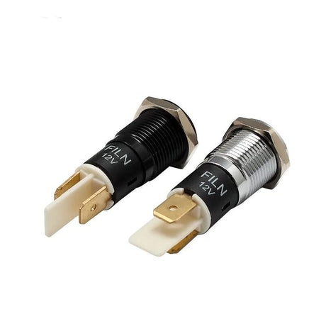 FILN 14mm 12v 24v symbol dash panel warning light indicator lamp metal car boat led dashboard indicator light signal lamp black