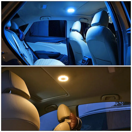 Wireless USB Led Reading Lamp Abs Dome Roof Ceiling Reading Trunk Ambient Light Bulb White Yellow Car Interior Atmosphere Light