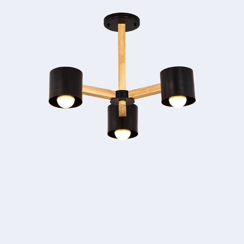 Nordic Simple Personality Creative  Living Room Lights Oak Macaron Home Lighting Chandeliers Restaurant / Bedroom / Study E 27