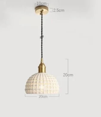 Nordic Japan Style Pendant Lights Fixtures Dinning Living Room Light White Ceramic Copper Vintage Pendant Lamp Hang lamp