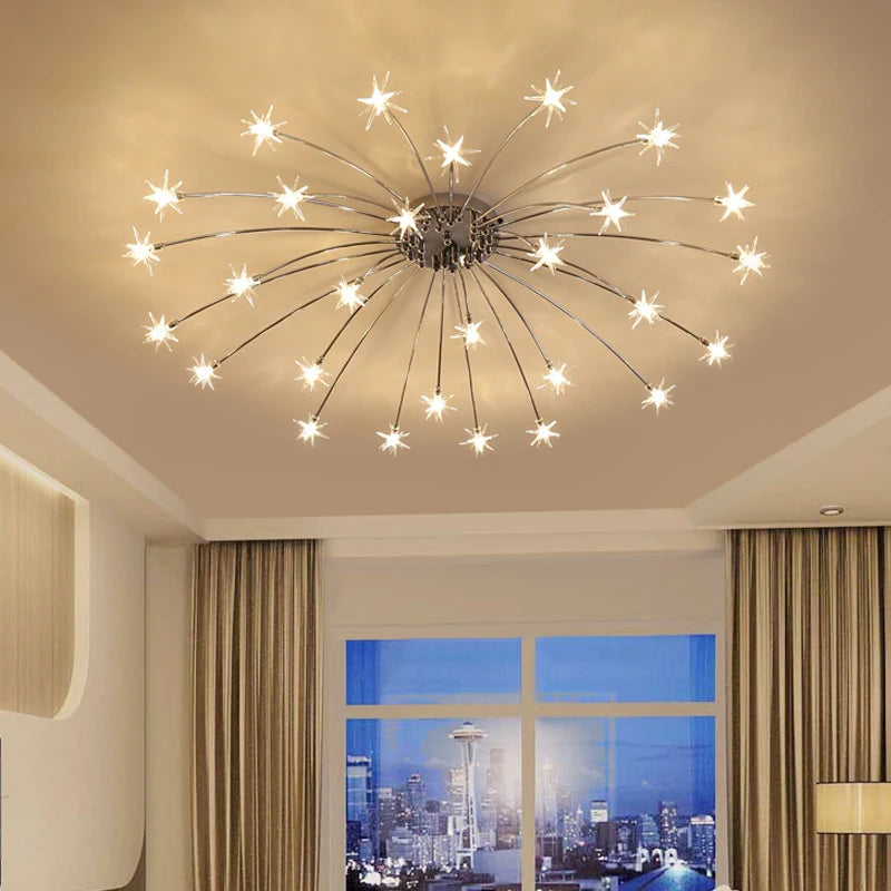 Postmodern Creative Chandeliers  Personality Bedroom Children&#39;s Room Study Room Starry LED G4 Chandeliers Decorative Lighting