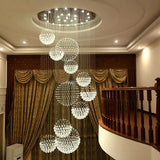 New Modern  Lustre Crystal Ball Design Chandelier Large Lustres De Cristal Lights D80*H300cm Guarantee 100%