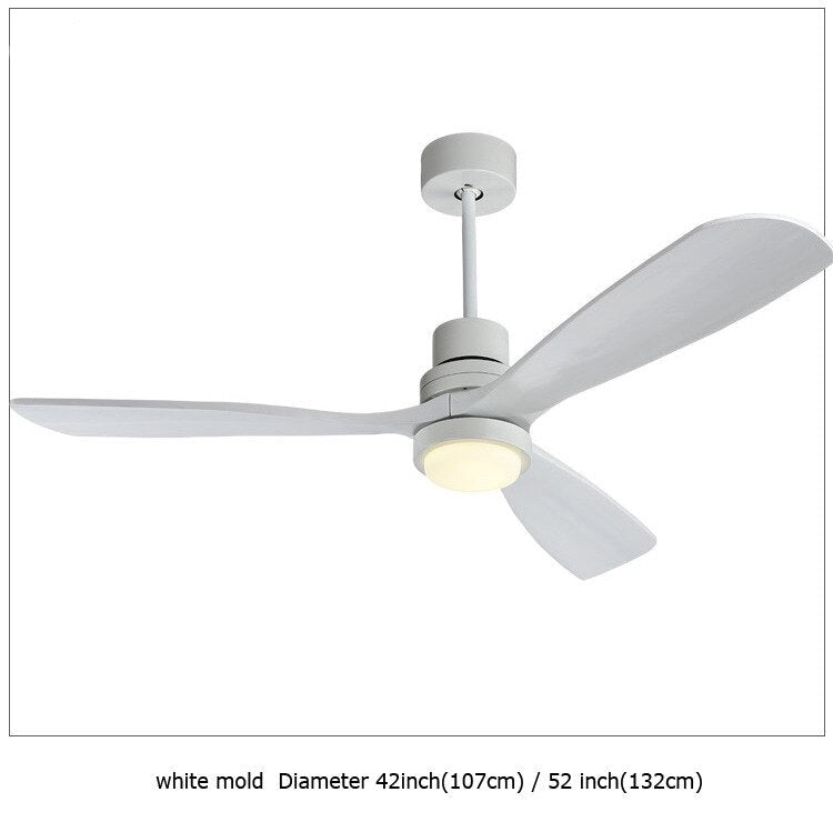 Retro Ceiling Fan Light LED Fan Chandelier Wooden LED Flush Mount Ceiling Light Fixtures  Simple Ceiling Fan 42/52 inch