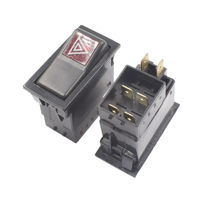 Car-styling Modified Rocker Switch Button Universal engine stop+larme/fan/power/wiper/fog lamp switch with cable