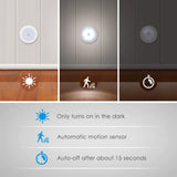 6 LED Motion Sensor Night Light - Wireless PIR Infrared Battery Powered Lamp