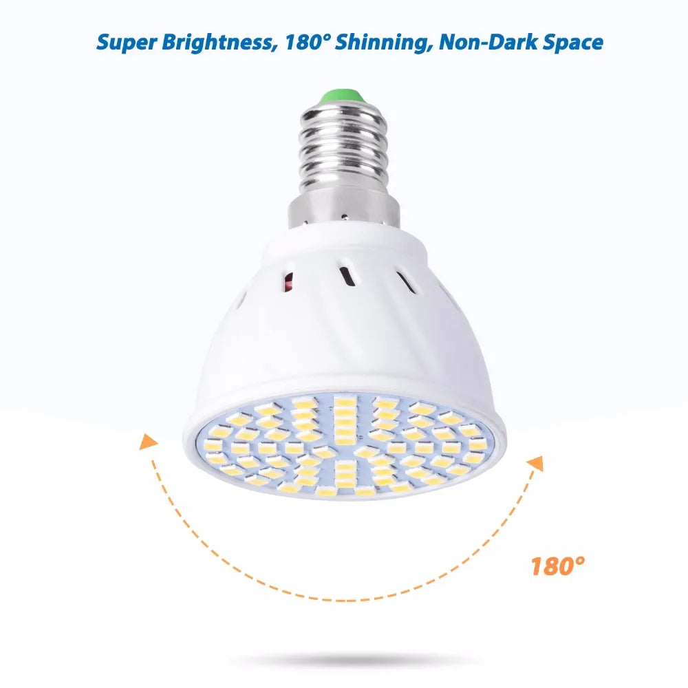 GU10 LED E27 Lamp E14 Spotlight Bulb 48 60 80leds Lampasas 220V GU 10 bombils&#39; led MR16 gu5.3 Lampasas Spot light B22 5W 7W 9W