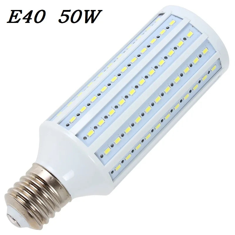 50W LED Lamp AC 220V 110V LED Corn Lamp SMD 5730 Super Bright 4300 LM 165 LEDs 360 Degree E40 LED Lamp for Outdoor Lighting