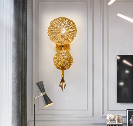 Nordic Gold Lotus Leaf Wall Lamp Led Mirror Wall Sconce Light for Bedroom Kitchen Stair Home Fixtures Industrial Decors Luminaire