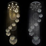 New Modern  Lustre Crystal Ball Design Chandelier Large Lustres De Cristal Lights D80*H300cm Guarantee 100%