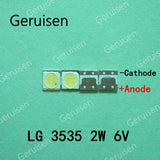 200pcs FOR LCD TV repair LG led TV backlight strip lights with light-emitting diode 3535 SMD LED beads 6V LG 2W