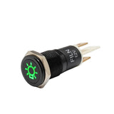 FILN 14mm 12v 24v symbol dash panel warning light indicator lamp metal car boat led dashboard indicator light signal lamp black