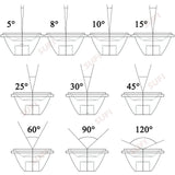 20mm LED Lens & Reflector - 25/30/45/60/90/120 Degree for 1W 3W 5W LED