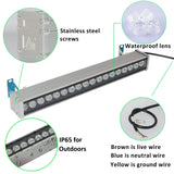 12w 50cm LED Wall Washer Light Linear Bar Floodlight Outdoor Wall Lamp Landscape Light IP65 Waterproof Pure/Warm White