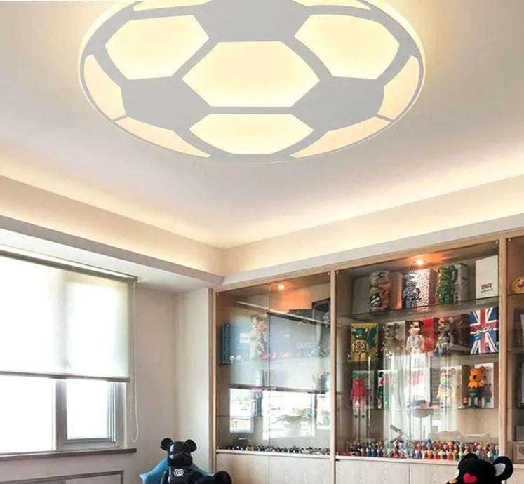 Modern children&#39;s cartoon football LED eye lamp simple creative warm boy girl room study  lighting