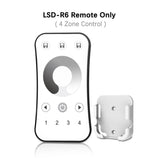 LED Dimmer Switch PWM Wireless RF 2.4G 4-Zone Touch Remote Smart Home Wifi Relay DC12V 24V Controller for Single Color LED Strip