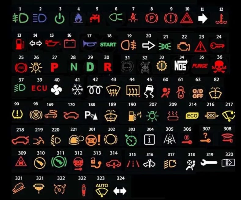 FILN 14mm 12v 24v symbol dash panel warning light indicator lamp metal car boat led dashboard indicator light signal lamp black