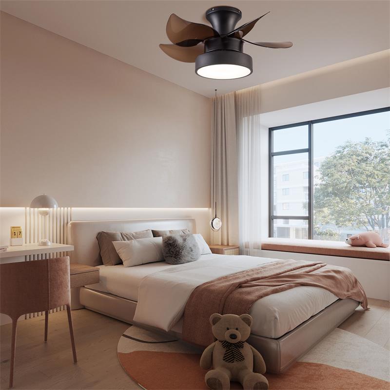 Modern Acrylic Round LED Ceiling Fan Light with Remote for Living Dining Room Bedroom
