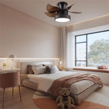 Modern Acrylic Round LED Ceiling Fan Light with Remote for Living Dining Room Bedroom
