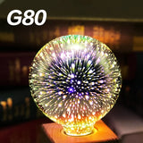 3D LED Light Bulb E27 220V ST64 G80 G95 G125 A60 Diamond Heart Decoration LED Lamp Bulb Holiday Lights Novelty Christmas Lamps