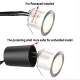6/8pcs LED Deck Light Solar Powered 12V Underground Lights Recessed Stair Floor Lamps Waterproof IP67 Landscape Garden Lighting