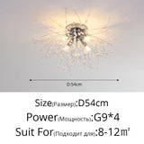 Nordic modern led chandelier Living bedroom dining room firefly chandelier Simple home indoor lighting decoration ceiling lamps