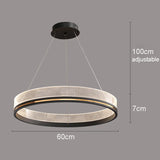 Modern Nordic Light Luxury Round Acrylic Ceiling Chandelier Bedroom Restaurant Hotel Lobby Cord Pendant Lighting