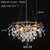 Nordic Gold Crystal Chandelier Lighting Modern Large Luster LED Ceiling Chandelier Loft Art Hanging Lamp for Living Room Lusters