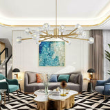 18-Heads Sputnik Chandelier G9 LED Crystal Ceiling Fixtures Lighting Decors Lamps