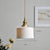 Nordic White Ceramic LED Pendant Lights Fixtures Knob Switch For Bedroom Dinning Living Room Modern Copper Hanging Lamp
