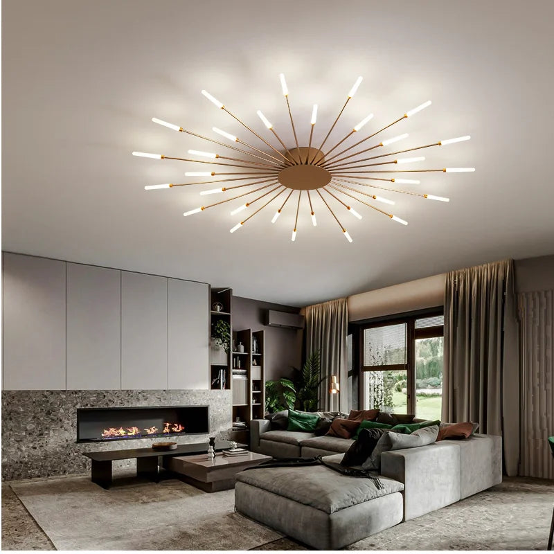 2025 New fireworks led Chandelier For Living Room Bedroom Home chandelier Modern Led Ceiling Chandelier Lamp Lighting chandelier