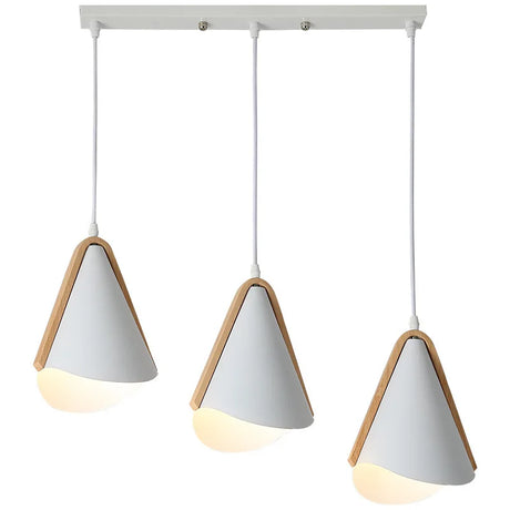 Nordic Lamp Bar Dining Room Chandelier Modern Simple LED Bedroom Light Porch Solid Wood Small Meal Crane