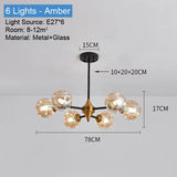 LED chandeliers vintage luxury glass bubble light for Dining Room Kitchen Living Room Bedroom Indoor farmhouse light fixture