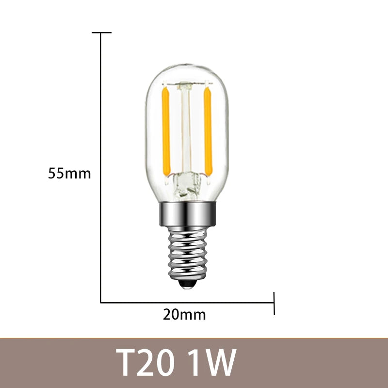 Vintage LED Filament Bulbs C7 C35 T20 G40 - 4W 6W Dimmable E14 E12 Decorative Ampoule