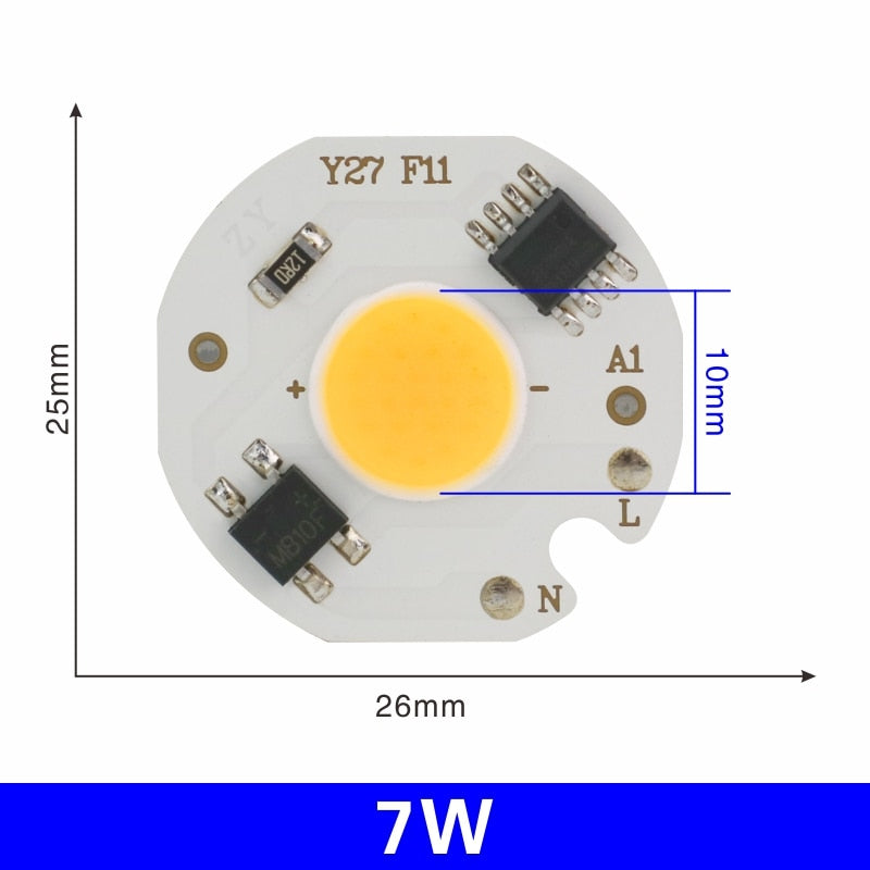 LED COB Chip Lamp 10W 20W 30W 50W 220V Smart IC No Need Driver LED Bulb 3W 5W 7W 9W for Flood Light Spotlight Diy Lighting