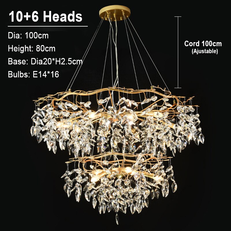 Modern Luxury LED Chandeliers Lighting for Dining Room Home Decoration Crystal Ceiling Chandeliers Lamp Furniture Living Room